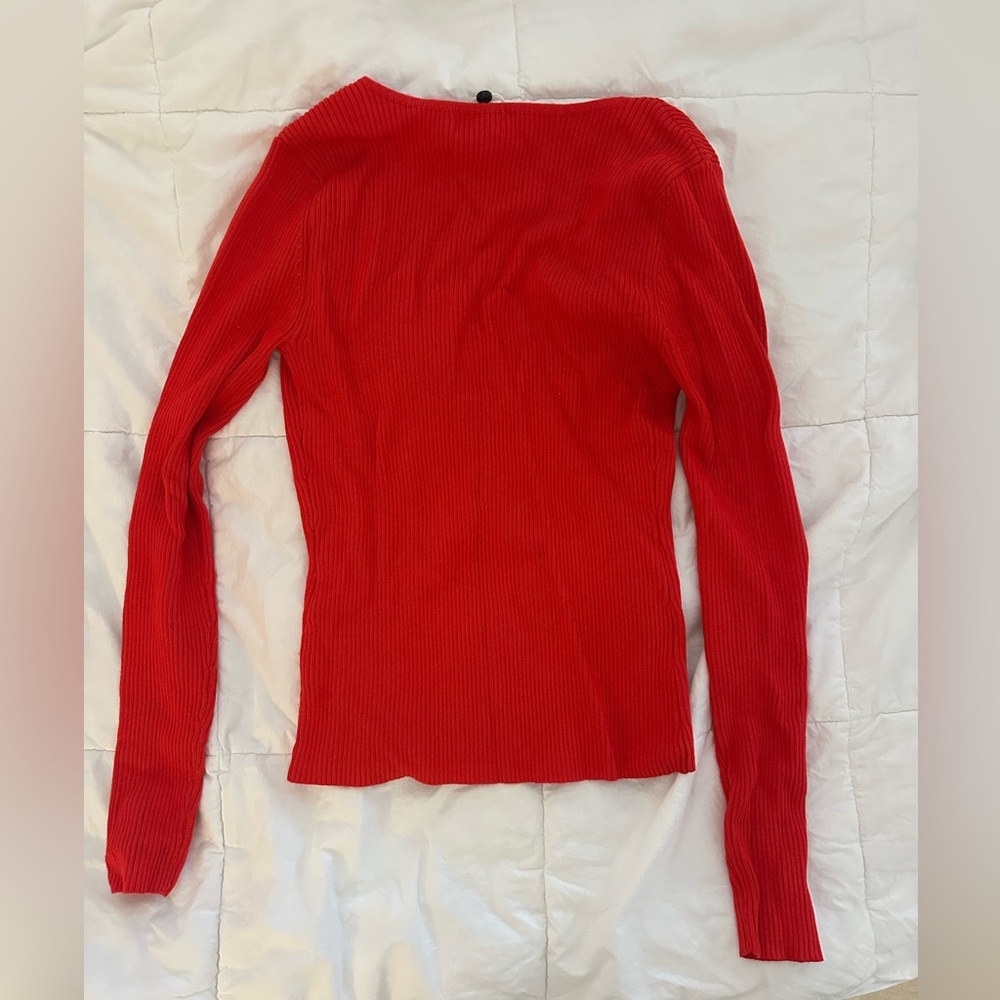 Lovers and Friends V-neck Knit Sweater in Red size XS NWT - Picture 6 of 9